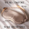 image:imageOLESILK Silk Sleep Mask 100 Mulberry Silk Eye Mask for Sleeping Double Layer Filling and Elastic Strap Travel and Nap Soft Eye Cover Eyeshade with Luxury Bag and Ear Plugs PinkCamel