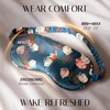 image:imageOLESILK Silk Sleep Mask 100 Mulberry Silk Eye Mask for Sleeping Double Layer Filling and Elastic Strap Travel and Nap Soft Eye Cover Eyeshade with Luxury Bag and Ear Plugs PinkPattern 1
