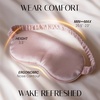 image:imageOLESILK Silk Sleep Mask 100 Mulberry Silk Eye Mask for Sleeping Double Layer Filling and Elastic Strap Travel and Nap Soft Eye Cover Eyeshade with Luxury Bag and Ear Plugs PinkLight Plum