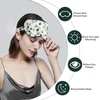 image:imageOLESILK Silk Sleep Mask 100 Mulberry Silk Eye Mask for Sleeping Double Layer Filling and Elastic Strap Travel and Nap Soft Eye Cover Eyeshade with Luxury Bag and Ear Plugs PinkPattern 3