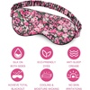 image:imageOLESILK Silk Sleep Mask 100 Mulberry Silk Eye Mask for Sleeping Double Layer Filling and Elastic Strap Travel and Nap Soft Eye Cover Eyeshade with Luxury Bag and Ear Plugs PinkPattern 2