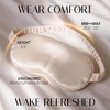 image:imageOLESILK Silk Sleep Mask 100 Mulberry Silk Eye Mask for Sleeping Double Layer Filling and Elastic Strap Travel and Nap Soft Eye Cover Eyeshade with Luxury Bag and Ear Plugs PinkLight Champagne