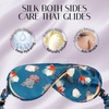 image:imageOLESILK Silk Sleep Mask 100 Mulberry Silk Eye Mask for Sleeping Double Layer Filling and Elastic Strap Travel and Nap Soft Eye Cover Eyeshade with Luxury Bag and Ear Plugs PinkPattern 1