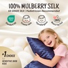 image:imageOLESILK Toddler 100 Mulberry Silk Pillowcase Zipper 13x 18 Ivory  Both Sides 19 Momme Pure Natural Silk Smooth Soft and Breathable for Baby Girls and Boys Hair and Skin Care Travel SizeNavy