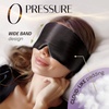 image:imageSilk Sleep Mask Soft Pressureless 100 Mulberry Silk for Eye Skin Anti Wrinkles Large Size for Total Blackout Adjustable Wide Velcro Ear Cover PrintBlack