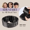 image:imageSilk Sleep Mask Soft Pressureless 100 Mulberry Silk for Eye Skin Anti Wrinkles Large Size for Total Blackout Adjustable Wide Velcro Ear Cover PrintBlack