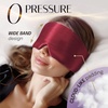 image:imageSilk Sleep Mask Soft Pressureless 100 Mulberry Silk for Eye Skin Anti Wrinkles Large Size for Total Blackout Adjustable Wide Velcro Ear Cover PrintBurgundy