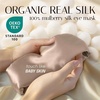 image:imageSilk Sleep Mask Soft Pressureless 100 Mulberry Silk for Eye Skin Anti Wrinkles Large Size for Total Blackout Adjustable Wide Velcro Ear Cover PrintCamel