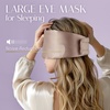 image:imageSilk Sleep Mask Soft Pressureless 100 Mulberry Silk for Eye Skin Anti Wrinkles Large Size for Total Blackout Adjustable Wide Velcro Ear Cover PrintCamel