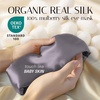 image:imageSilk Sleep Mask Soft Pressureless 100 Mulberry Silk for Eye Skin Anti Wrinkles Large Size for Total Blackout Adjustable Wide Velcro Ear Cover PrintCharcoal