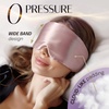 image:imageSilk Sleep Mask Soft Pressureless 100 Mulberry Silk for Eye Skin Anti Wrinkles Large Size for Total Blackout Adjustable Wide Velcro Ear Cover PrintPink