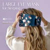 image:imageSilk Sleep Mask Soft Pressureless 100 Mulberry Silk for Eye Skin Anti Wrinkles Large Size for Total Blackout Adjustable Wide Velcro Ear Cover PrintPsm01