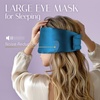 image:imageSilk Sleep Mask Soft Pressureless 100 Mulberry Silk for Eye Skin Anti Wrinkles Large Size for Total Blackout Adjustable Wide Velcro Ear Cover PrintRoyal Blue
