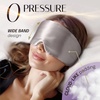 image:imageSilk Sleep Mask Soft Pressureless 100 Mulberry Silk for Eye Skin Anti Wrinkles Large Size for Total Blackout Adjustable Wide Velcro Ear Cover PrintSliver Grey