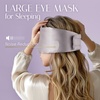 image:imageSilk Sleep Mask Soft Pressureless 100 Mulberry Silk for Eye Skin Anti Wrinkles Large Size for Total Blackout Adjustable Wide Velcro Ear Cover PrintSliver Grey