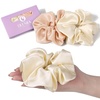 image:imageOLESILK 100 Mulberry Large Silk Scrunchies for Hair Care 2 Pack  Oversized for Women amp Girls Long Thick Curly Braids Hair Soft Smooth for No Damage Hair Care While Sleeping and DailyChampagne