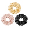 image:imageOLESILK 100 Mulberry Silk Scrunchies for Women Hair Ties No Damage 3 Pack  Smooth Glide SleepReady Tames Frizz Wakes Sleek  On Curly Wavy Fine amp Straight  Softer Overnight Gentle Secure Hold3pcs  BlackChampagne GoldCo Co