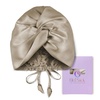 image:imageOLESILK Silk Hair Bonnet for Sleeping Women 100 Mulberry Silk AntiFrizz  22Momme Doublesided Silk for Fine to Medium Curly Wavy Straight Hair Luxurious Overnight Wake up Silky Smooth WashableLight Coffee