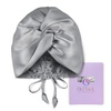 image:imageOLESILK Silk Hair Bonnet for Sleeping Women 100 Mulberry Silk AntiFrizz  22Momme Doublesided Silk for Fine to Medium Curly Wavy Straight Hair Luxurious Overnight Wake up Silky Smooth WashableLight Grey