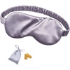 image:imageOLESILK Silk Sleep Mask 100 Mulberry Silk Eye Mask for Sleeping Double Layer Filling and Elastic Strap Travel and Nap Soft Eye Cover Eyeshade with Luxury Bag and Ear Plugs PinkCharcoal