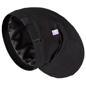 image:imageOLESILK 100 Mulberry Silk Bonnet for Sleeping Women Hair Wrap for Curly Hair Care Real Silk Not Satin PinkBlack for Long Hair