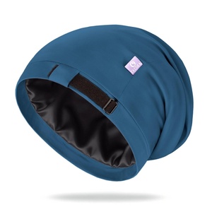 image:imageOLESILK 100 Mulberry Silk Bonnet for Sleeping Women Hair Wrap for Curly Hair Care Real Silk Not Satin PinkDark Teal