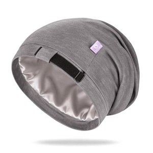 image:imageOLESILK 100 Mulberry Silk Bonnet for Sleeping Women Hair Wrap for Curly Hair Care Real Silk Not Satin PinkPearl Grey
