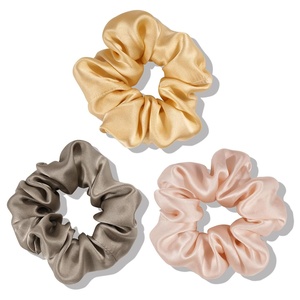 image:imageOLESILK 100 Mulberry Silk Scrunchies for Women Hair Ties No Damage 3 Pack  Smooth Glide SleepReady Tames Frizz Wakes Sleek  On Curly Wavy Fine amp Straight  Softer Overnight Gentle Secure Hold3pcs  TaupeGoldLight Plum