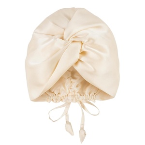 image:imageOLESILK Silk Hair Bonnet for Sleeping Women 100 Mulberry Silk AntiFrizz  22Momme Doublesided Silk for Fine to Medium Curly Wavy Straight Hair Luxurious Overnight Wake up Silky Smooth WashableLight Champagne