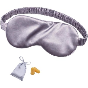 image:imageOLESILK Silk Sleep Mask 100 Mulberry Silk Eye Mask for Sleeping Double Layer Filling and Elastic Strap Travel and Nap Soft Eye Cover Eyeshade with Luxury Bag and Ear Plugs PinkCharcoal