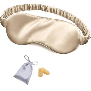 image:imageOLESILK Silk Sleep Mask 100 Mulberry Silk Eye Mask for Sleeping Double Layer Filling and Elastic Strap Travel and Nap Soft Eye Cover Eyeshade with Luxury Bag and Ear Plugs PinkTaupe