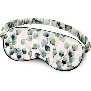 image:imageOLESILK Silk Sleep Mask 100 Mulberry Silk Eye Mask for Sleeping Double Layer Filling and Elastic Strap Travel and Nap Soft Eye Cover Eyeshade with Luxury Bag and Ear Plugs PinkPattern 3