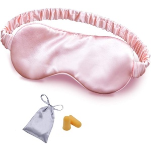 image:imageOLESILK Silk Sleep Mask 100 Mulberry Silk Eye Mask for Sleeping Double Layer Filling and Elastic Strap Travel and Nap Soft Eye Cover Eyeshade with Luxury Bag and Ear Plugs PinkPink
