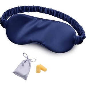 image:imageOLESILK Silk Sleep Mask 100 Mulberry Silk Eye Mask for Sleeping Double Layer Filling and Elastic Strap Travel and Nap Soft Eye Cover Eyeshade with Luxury Bag and Ear Plugs PinkNavy