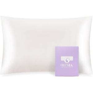 image:imageOLESILK Toddler 100 Mulberry Silk Pillowcase Zipper 13x 18 Ivory  Both Sides 19 Momme Pure Natural Silk Smooth Soft and Breathable for Baby Girls and Boys Hair and Skin Care Travel SizeIvory