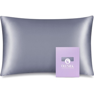 image:imageOLESILK Toddler 100 Mulberry Silk Pillowcase Zipper 13x 18 Ivory  Both Sides 19 Momme Pure Natural Silk Smooth Soft and Breathable for Baby Girls and Boys Hair and Skin Care Travel SizeIron Grey