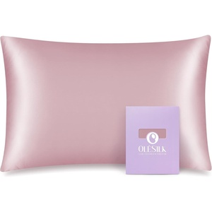 image:imageOLESILK Toddler 100 Mulberry Silk Pillowcase Zipper 13x 18 Ivory  Both Sides 19 Momme Pure Natural Silk Smooth Soft and Breathable for Baby Girls and Boys Hair and Skin Care Travel SizeLight Plum