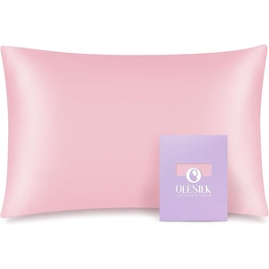 image:imageOLESILK Toddler 100 Mulberry Silk Pillowcase Zipper 13x 18 Ivory  Both Sides 19 Momme Pure Natural Silk Smooth Soft and Breathable for Baby Girls and Boys Hair and Skin Care Travel SizePink