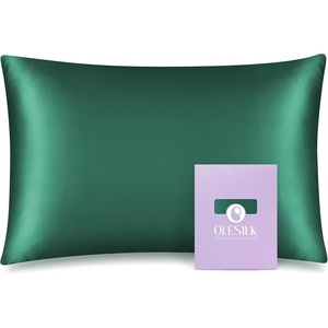 image:imageOLESILK Toddler 100 Mulberry Silk Pillowcase Zipper 13x 18 Ivory  Both Sides 19 Momme Pure Natural Silk Smooth Soft and Breathable for Baby Girls and Boys Hair and Skin Care Travel SizeDark Green